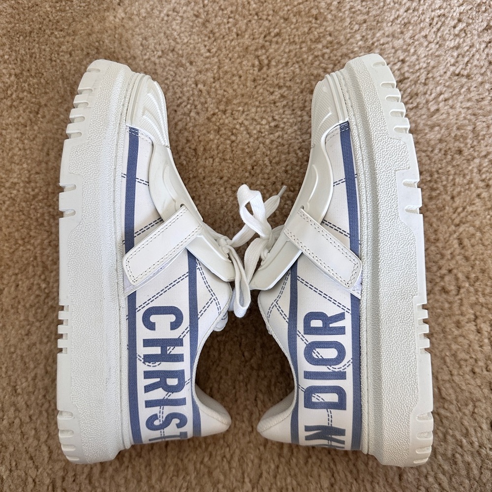 Christian Dior-ID Sneaker White and French Blue Technical Fabric Size 39 Womens - Picture 7 of 16